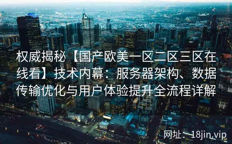 权威揭秘【国产欧美一区二区三区在线看】技术内幕：服务器架构、数据传输优化与用户体验提升全流程详解