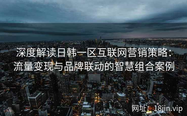 深度解读日韩一区互联网营销策略：流量变现与品牌联动的智慧组合案例